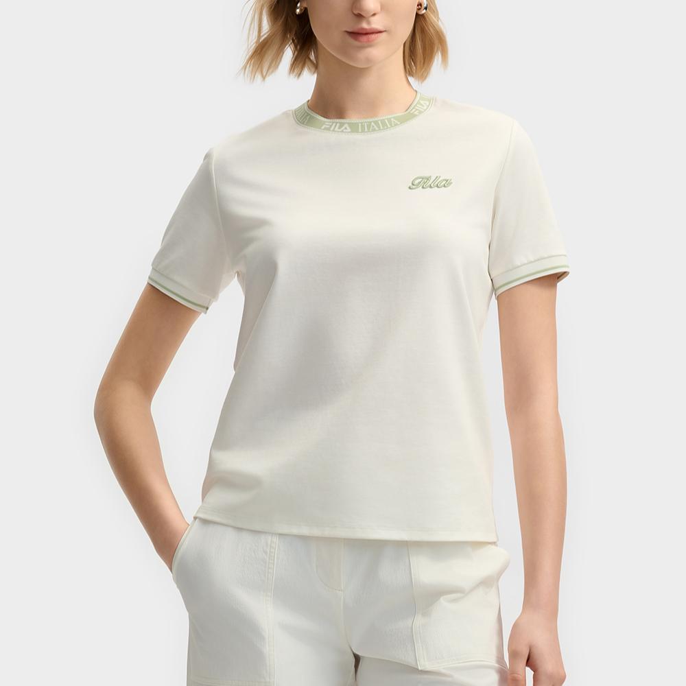 New FILA Regular T Shirt Women's Cloud White F11W523108F-WT