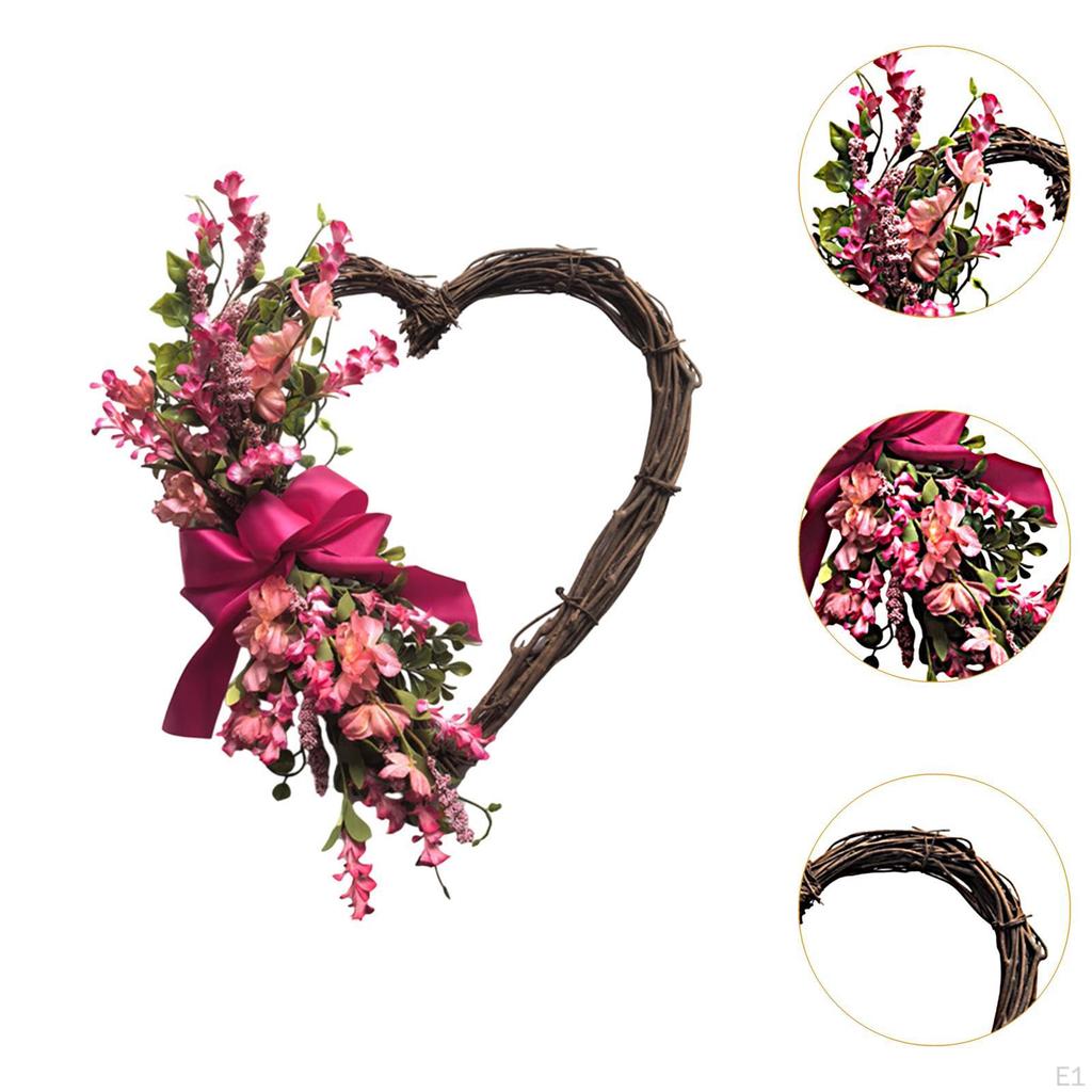 13,78" valentýnský věnec ve tvaru srdce sváteční nástěnný závěs k narozeninám Valentines