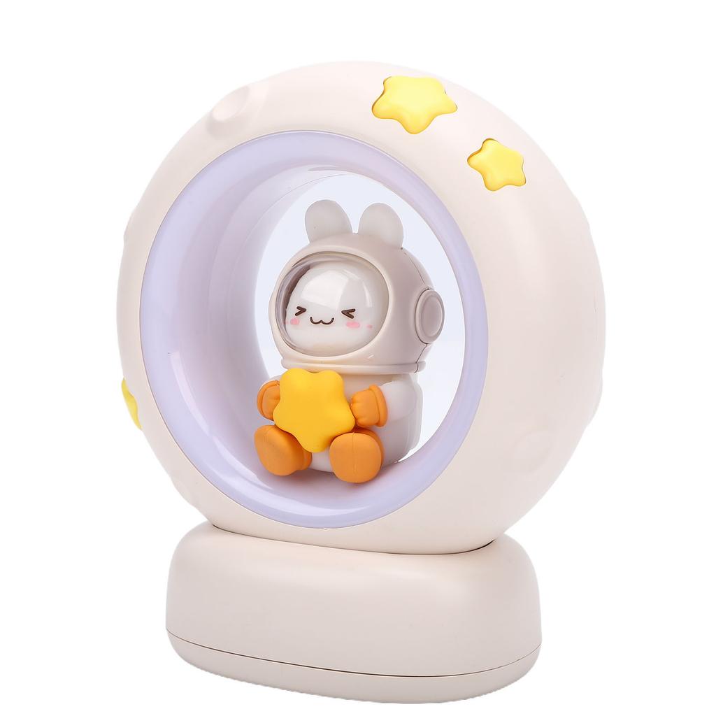 Table Lamp Rechargeable Nursery Nightlight Bedside Lamp Colorful Lighting Moon and Bunny for Bedroom Home Decor