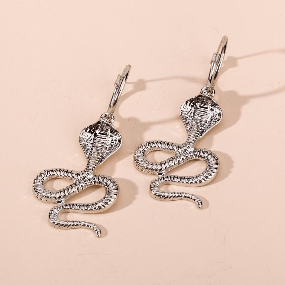 Trendy Serpent Design Alloy Earrings Fashionable Summer Jewelry For Women
