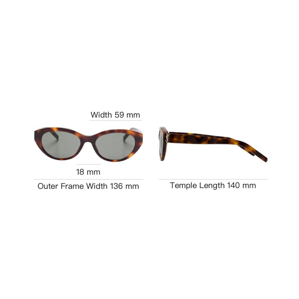 Saint Laurent Original Design Acetate Cat Eye Sunglasses Women Sunglasses Brown SL148003