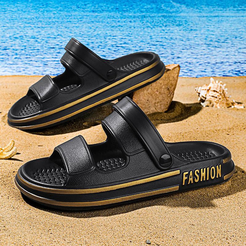 Fashion Men's Slippers Summer New Sandals  Light Adult Thick-soled Beach Shoes Men Non-slip Open-toe Sandals for Outdoor Male