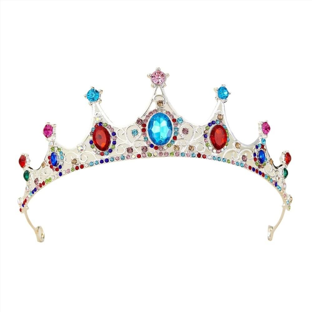Rhinestone Queen Princess Crown Baroque AB Crystal Headwear Bridal Tiara Headband  Birthday Gift