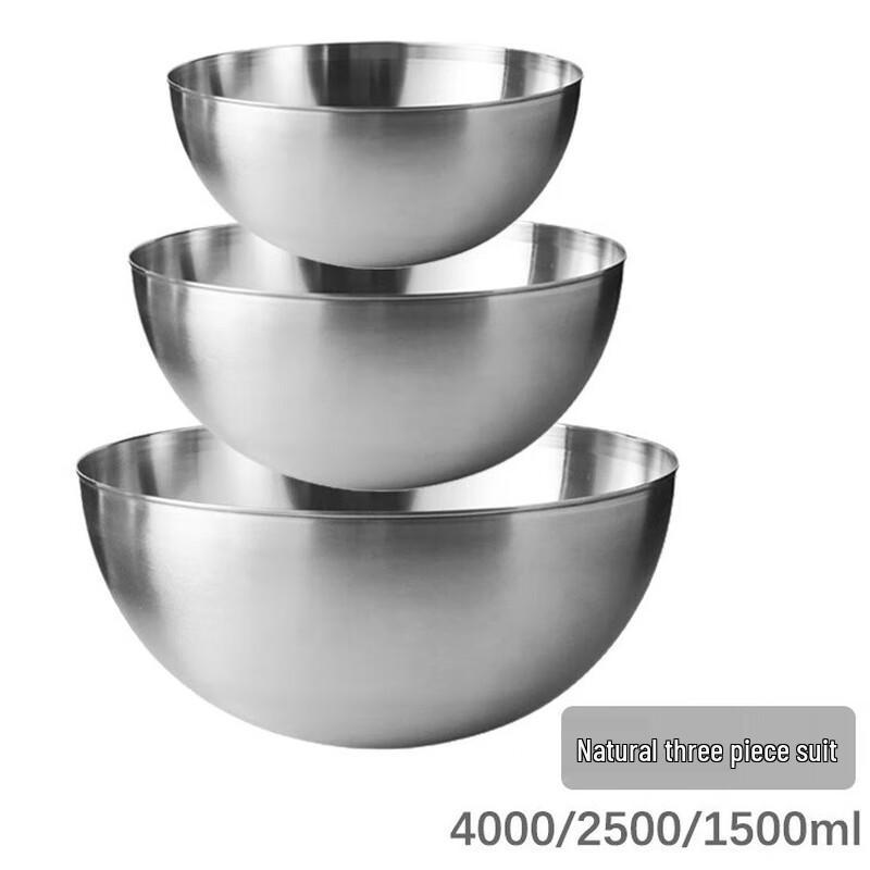 OEING 304 Stainless Steel Korean Mixing & Salad Bowl Set 3-Piece Set