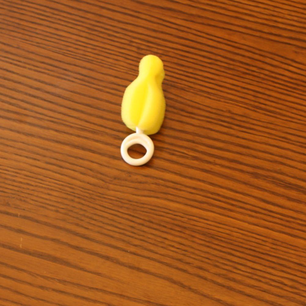 Yellow Babies Teat Feeding Bottle Brushes Pacifier Cleaner Baby Nipple Brush 360 Degree Rotating