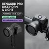 Rechargeable Electric Bike Horn 120dB Loud Bicycle Bell IPX6 Waterproof 5 Sound Modes Quick Mount for MTB Road Bike Scooter