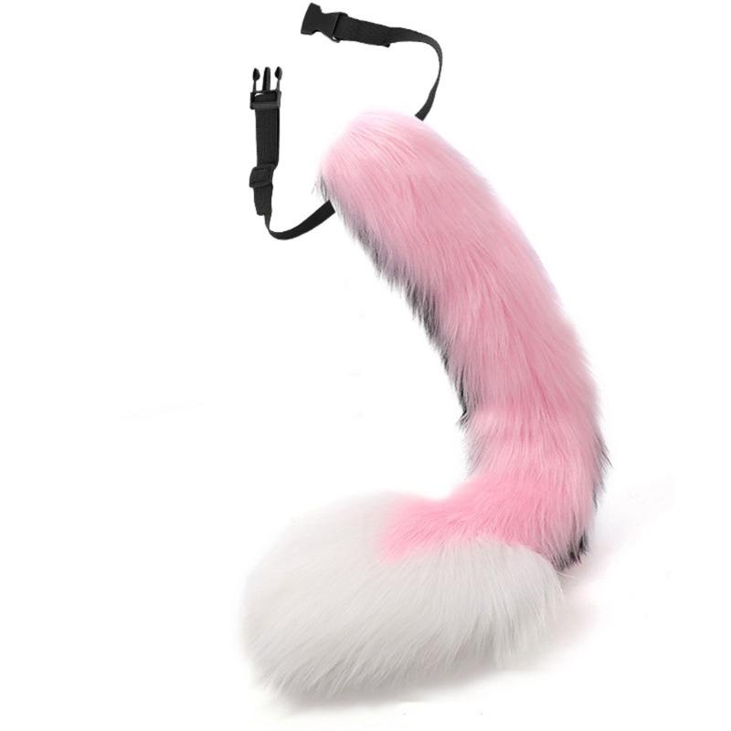 A52E Halloween Cosplay Accessories Long Tail Adjustable Halloween Animal Cosplay Props Multi-colored Animal Cosplay