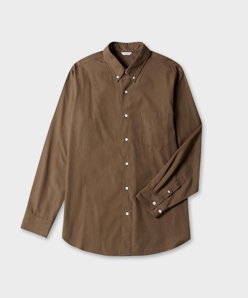 TAILDERN Miles Cotton Button Down Shirts Brown