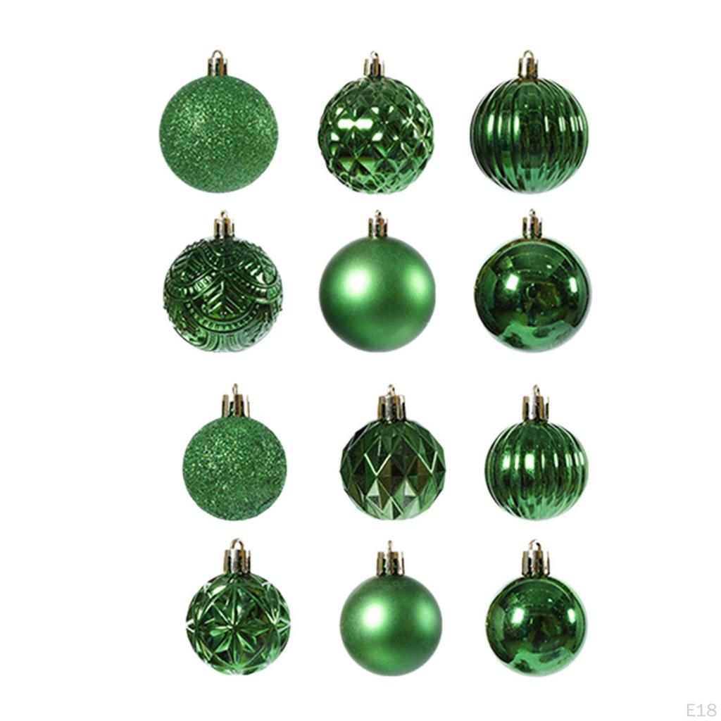 48 Pieces Christmas Balls Pendant Shatterproof for Party Wedding Decor
