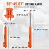Hydraulic Long Ram Jack, 8 Ton Engine Hoist Cylinder with Double Piston Pump And Clevis Base, Hydraulic Ram Cylinder for Engine Lift Hoists, Hydraulic