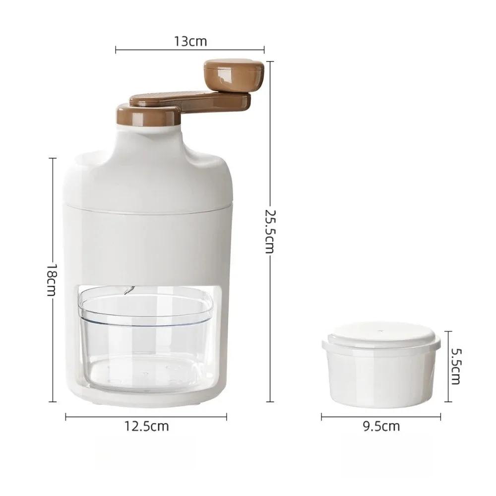 Shaved Ice Machine Snow Cone Machine Manual Portable Ice Crusher and Shaved Ice Machine BPA Free for Home Kitchen and Picnic