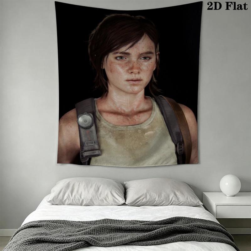 ellie williams game Wall Tapestry Aesthetic Wall Hanging Printed Fabric Blanket Decorative Tapestries for Bedroom Living Room Home Decor