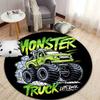 "Vibrant Monster Truck Rug for Kids' Rooms" round carpet for home sofa bedroom, gift