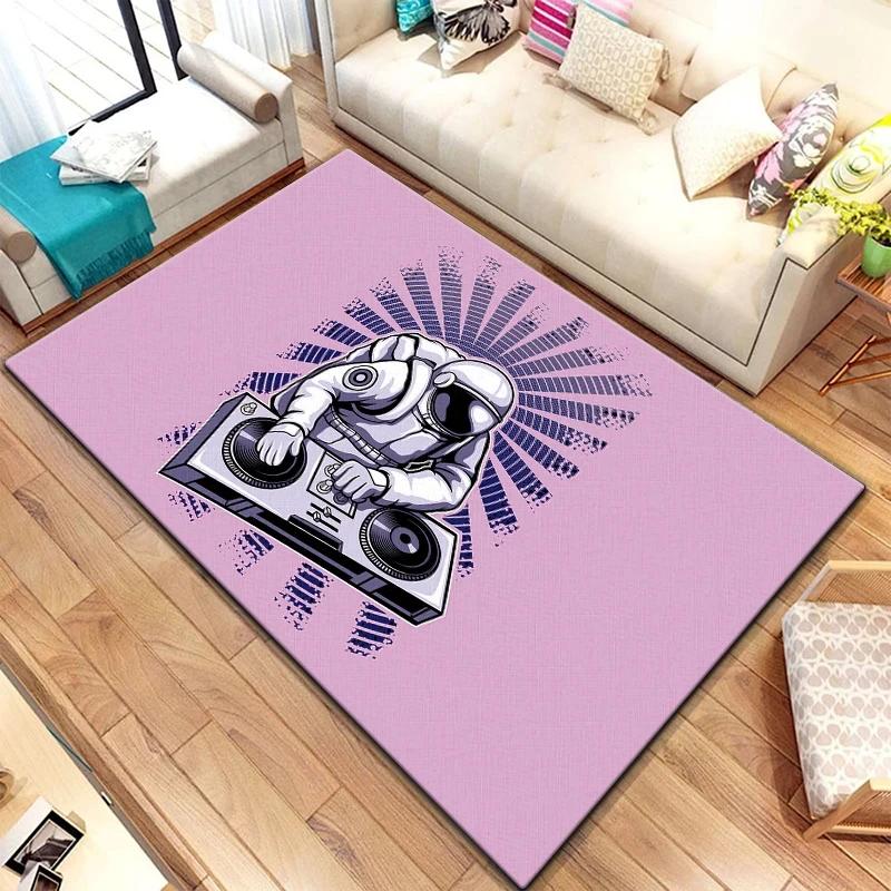 Astronaut Teppich Kinder Krabbelmatte Fußmatte Wohnzimmer Bereichsteppich Spielbereich Badezimmer Bodenmatte Bereichsteppich Yoga Wohnzimmer