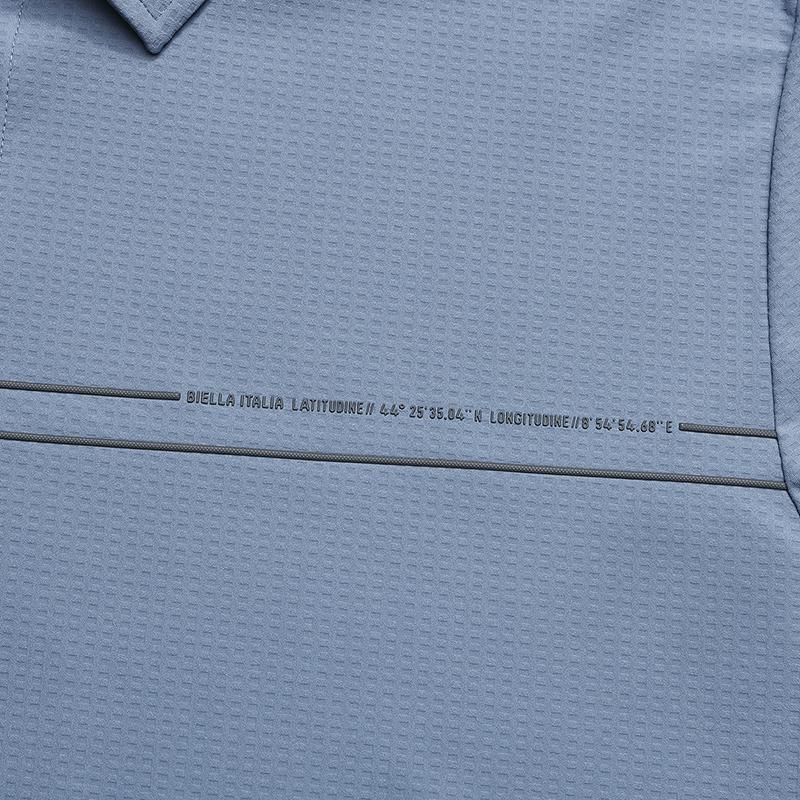 FILA White Simple Classic Versatile Comfortable Breathable Knitted Short Sleeve Polo Shirt Men tops Mist-Blue F11M623101FBU