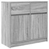 VidaXL Buffet avec tiroir sonoma gris 80x34x76 cm bois d'ingénierie, meuble de rangement, buffet, meuble d'entrée, meuble 861540