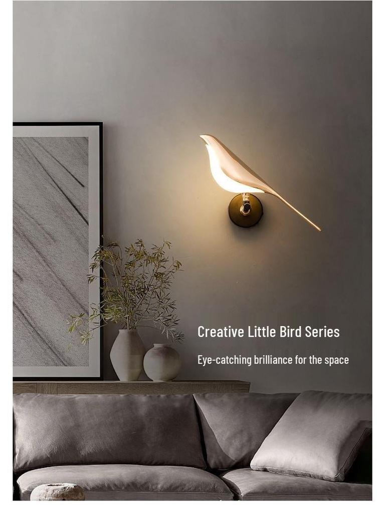 Nordic Minimalist Magpie Bird Wall Lamp - Luxury Designer Table & Bedside Light
