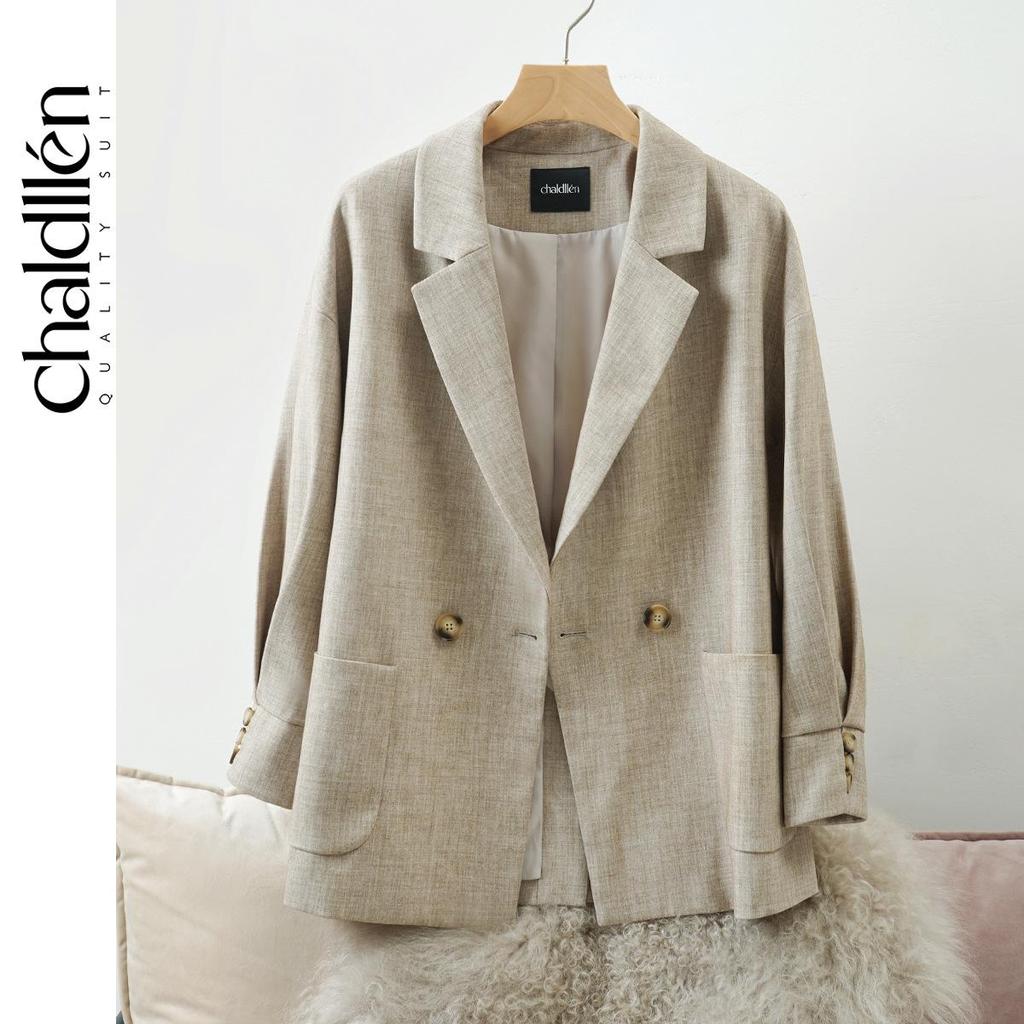 Women's Grey Suit Jacket - Versatile Loose Fit, New Style for Spring & Autumn