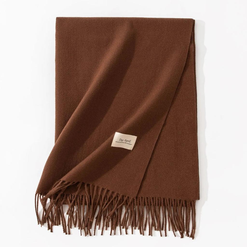 Winter Cashmere Scarves Women Warm Shawls Wraps Solid Colors Neckerchief Men Scarf Fashion Hijab Stoles Pashmina With Tassels