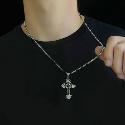 Titánová oceľ hip-hop personalizovaný študentský prívesok módny prívesok reťaz na sveter