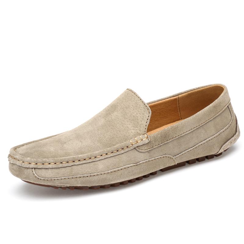 Mockaskinn Herr Loafers Supermjuka Mockasinskor För Män Plusstorlek 38-46 Slip On Herr Flats Casual Skodon