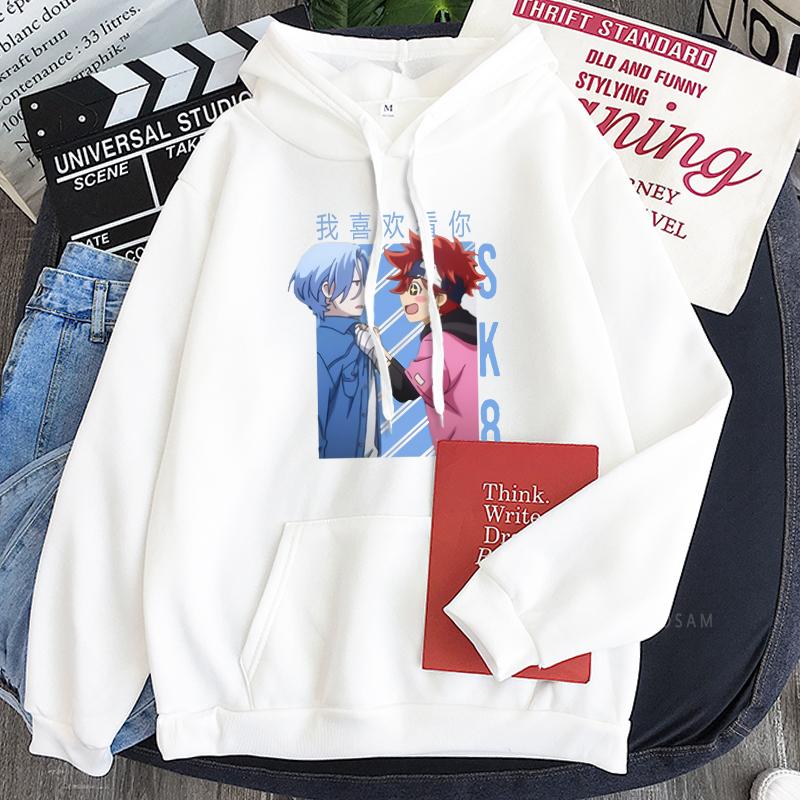 Harajuku Japan Anime SK8 The Infinity Hoodie Women Cartoon Skateboard Boys Langa Reki Streetwear Long Sleeve Oversized Pullovers