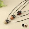 1 Pcs Retro Twist Open Ebony Acorn Pendant Gawu Box Long Necklace Simple Artistic Men's And Women's Jewelry Wishing Bottle