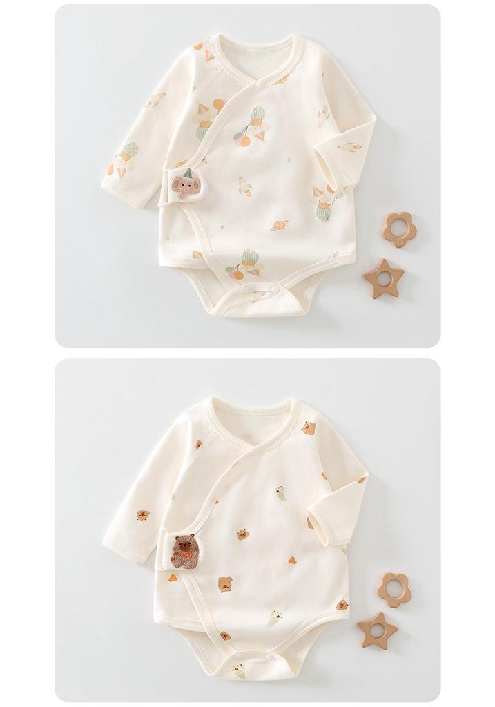 A-Class Pure Cotton Long Sleeve Newborn Romper - Boneless, Spring Wear for Babies