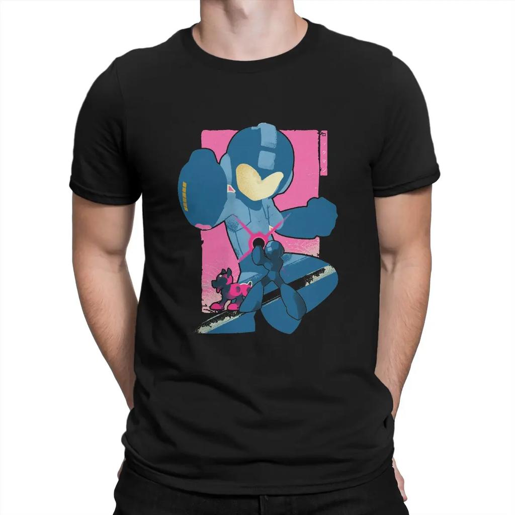 Fashion Companion And Mega T-Shirts Men Crew Neck Cotton T Shirts Megamans Short Sleeve Tees Birthday Present Clothes