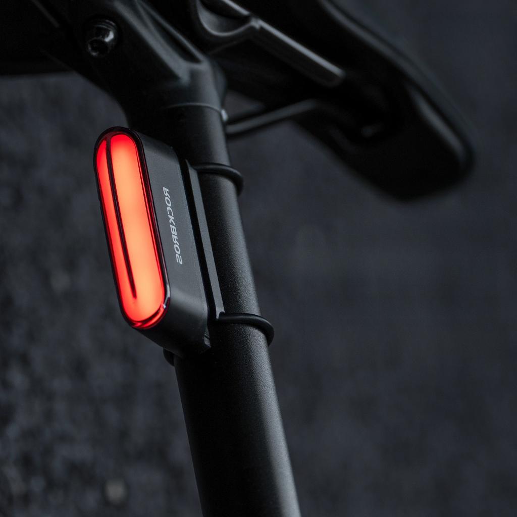 ROCKBROS Bicycle Magnetic Rear Light IPX6 Waterproof Tail Light 7 Lighting Modes Smart Brake Sensor Rear Light Bike Accessories