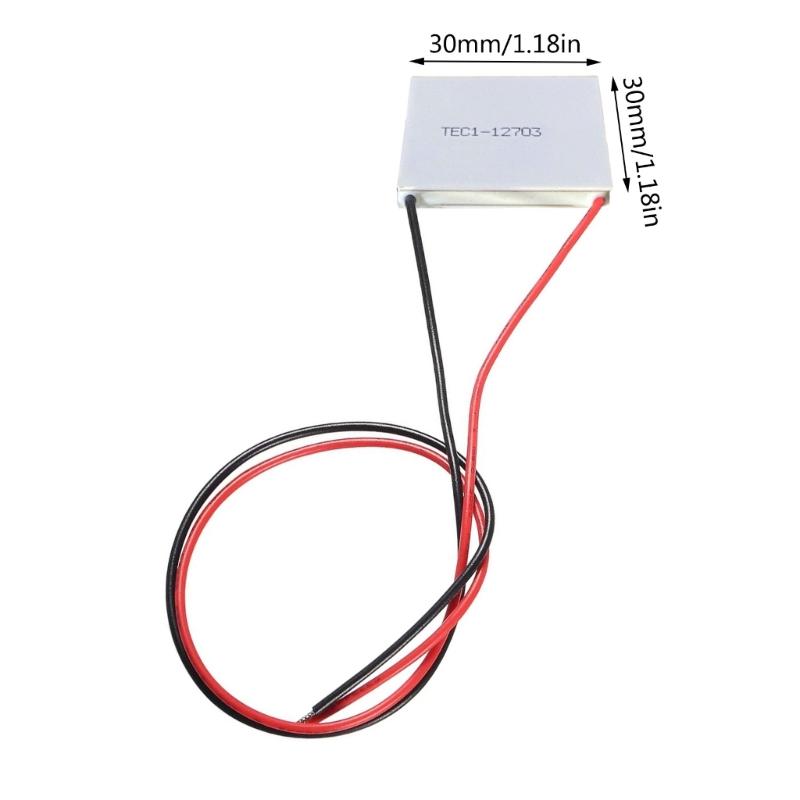 TEC1-12703 Kühlkörper 12V 12A 29,7W Thermoelektrisches Kühlpad 30mmx30mm Kühl-Peltierplattenmodul