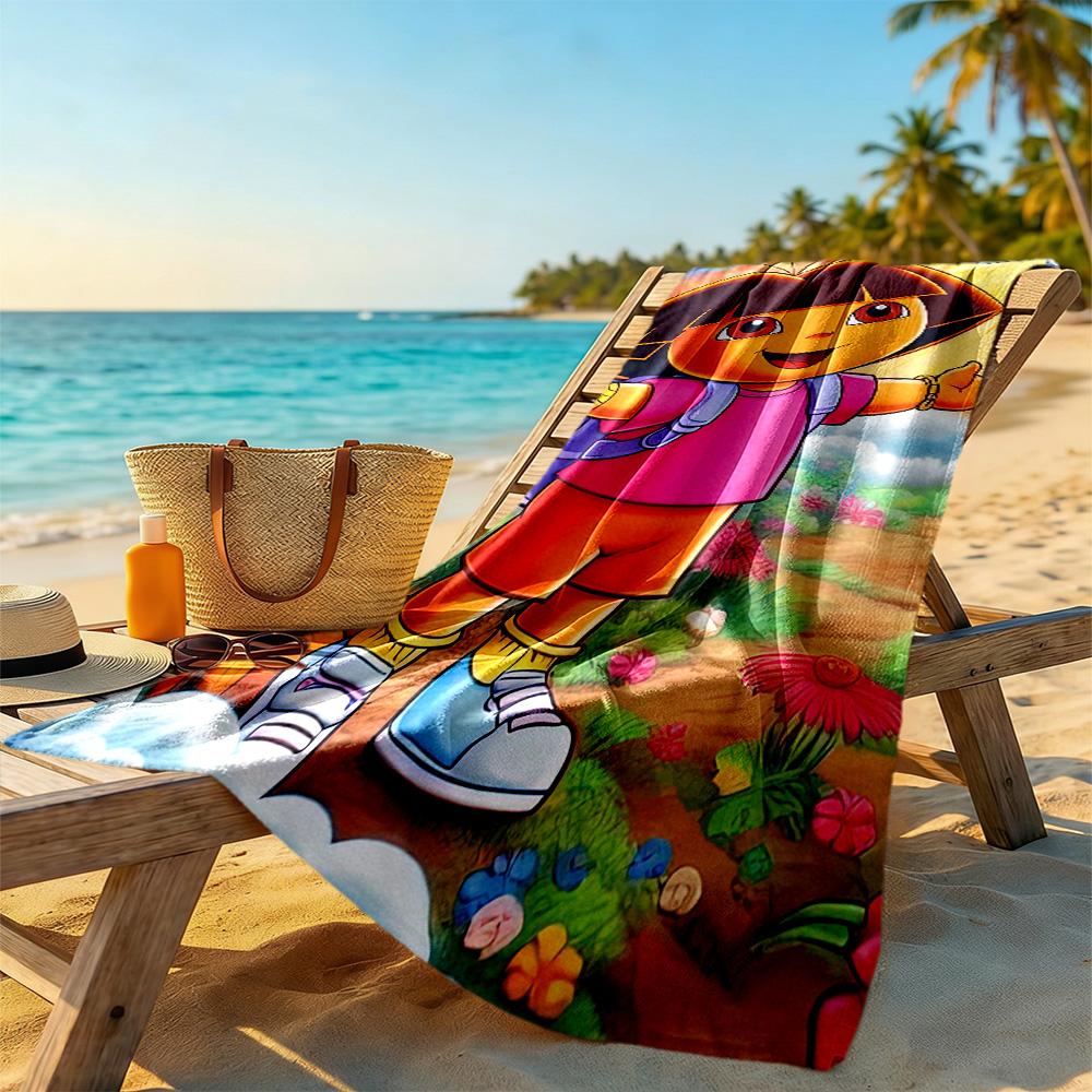 Dora Explorer Beach Towel Super Soft & Absorbent Comfortable Lightweight