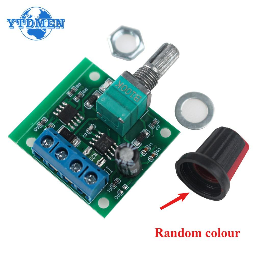 DC Motor 1.8V 3V 5V 6V 12V 2A PWM Adjustable Speed Controller Potentiometer Knob Switch Kit Control Governor Module
