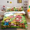 Mehrere Größen Emily E-Erdbeer-Print Weiche Bettbezug Kissenbezug Bettwäsche-Set Kinder Erwachsene Bequemes Bett-Set Einzelbett King Für Geschenke