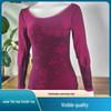 Women's Jacquard Round Neck Body Shaping Underwear Set - Pilling Resistant, Non-Fading, Soft, and Comfortable