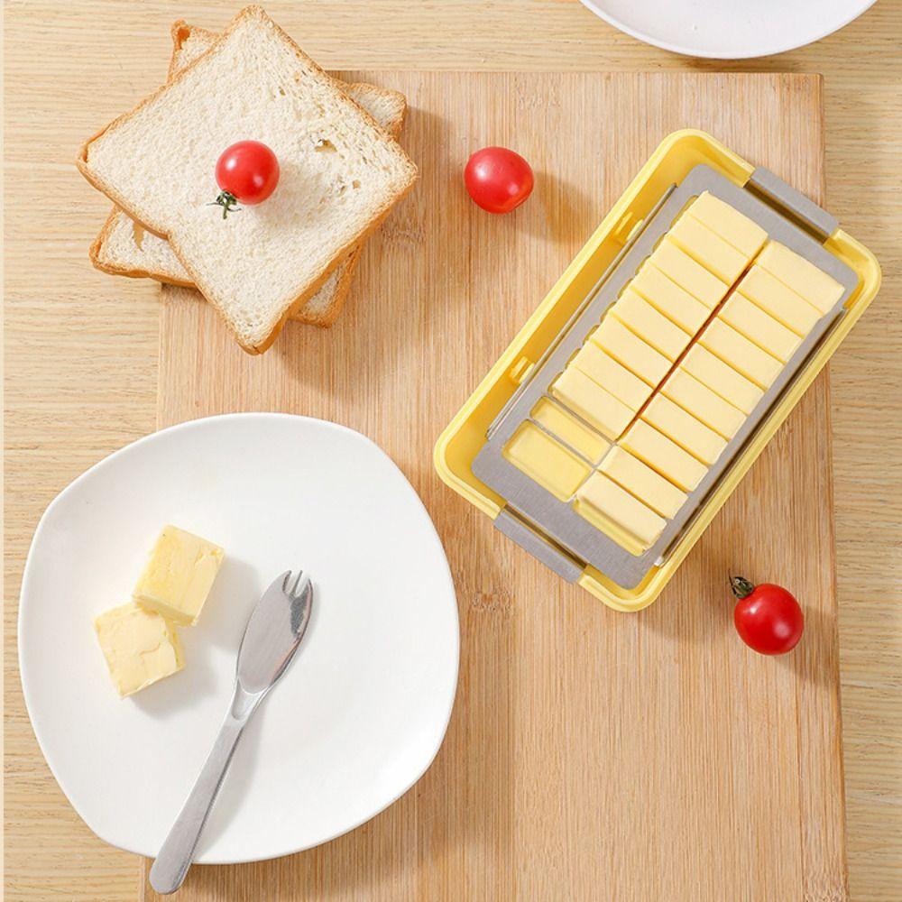 Fresh Butter Container Covered Cheese Baking Storage Convenient Butter Cutter Storage Box