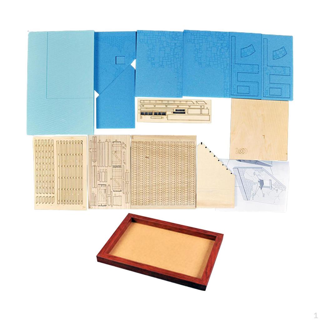 1/35 European House Building Kits 3D Puzzles Unpainted Architecture Assembly Craft
