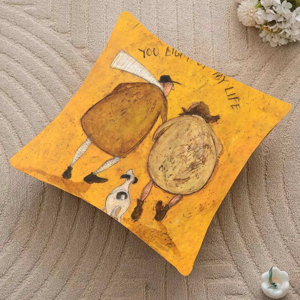 Cartoon S-Sam T-Toft Pillow Case Home Decor Throw For Sofa Bed Car Room Decor Gift Idea