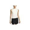 Nike Solid Color Sleeveless High Neck Sports Vest Women tops Ivory FB7631-110