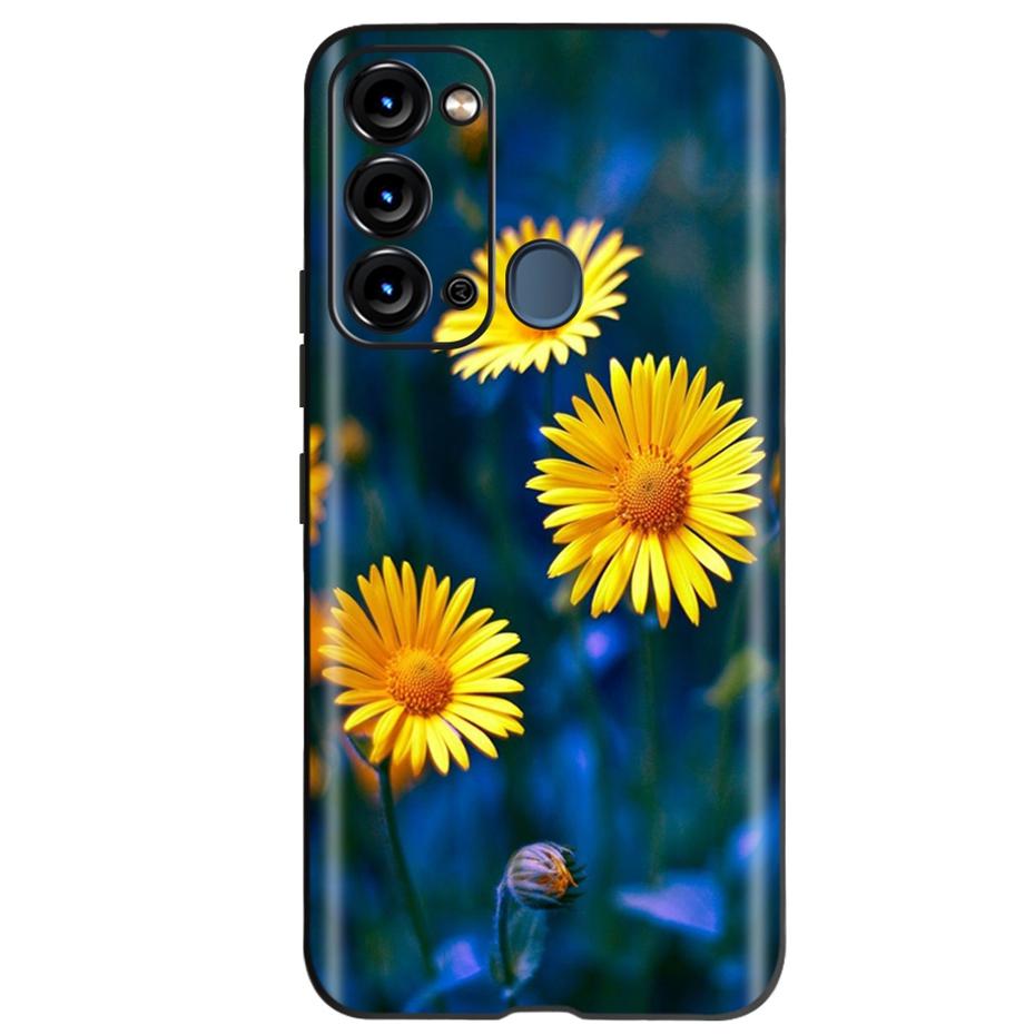 For ITEL Vision 3 Case Fashion Cat Sunflower Phone Cases For Itel S17 S 17 S661W Soft TPU Black Silicone Cover Vision3 Bumper