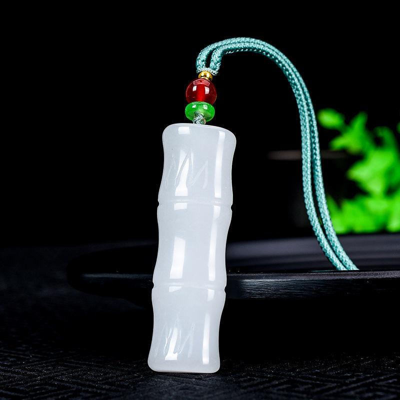 Pendant Ping an Wu Shi Brand Mutton Fat White Ping an Buckle Gourd Necklace