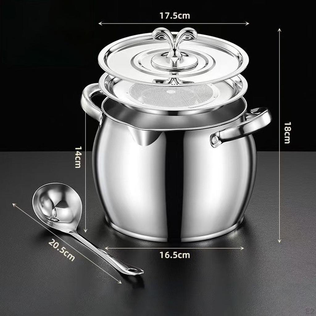 And Practical Oil Storage Container with Strainer, Lid Spoon, Versatile Kitchen Accessory