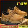 New autumn leather low-top Martin boots casual leather shoes retro platform heightening big head shoes