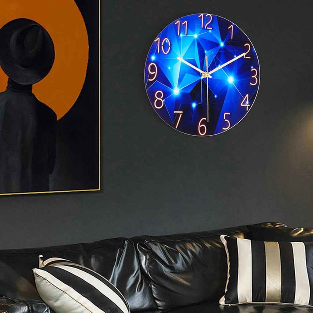 

12-дюймовий сучасний настінний годинник без цокання, кварцовий механізм, декоративні годинники для кухні, декору кімнати D