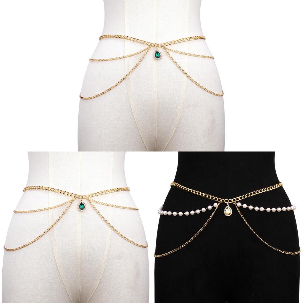 Metallic Body Chain For Women Men With Rhinestone Decoration For Summer Fashion