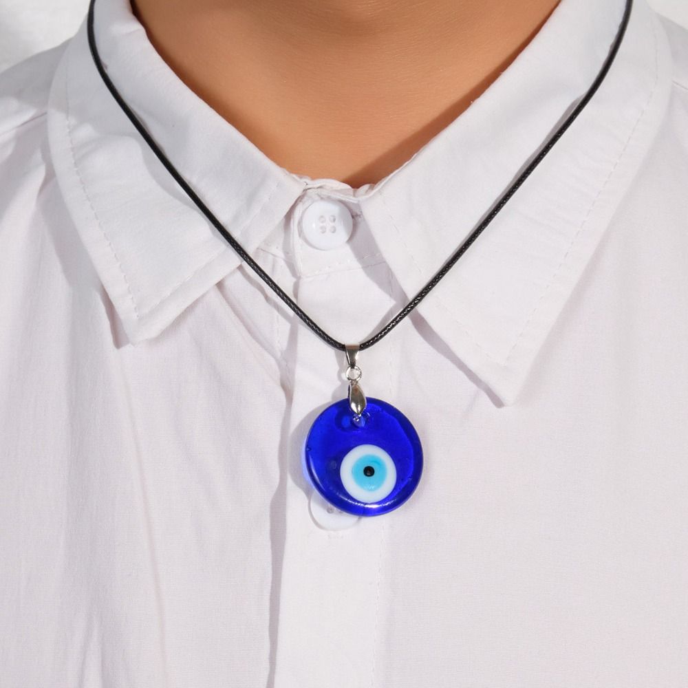 Clavicle Chain Friendship Lucky Turkish Amulet Necklace Choker Blue Eye Pendant Necklace for Women