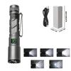 2000LM Powerful Mini LED Flashlight  Zoom Torch With Pen Clip Light USB Rechargeable Magnet Work Light Outdoor Camping Fishing