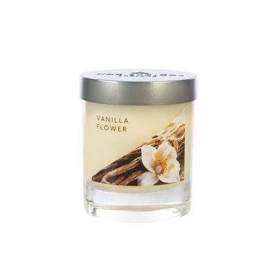 MADE IN ENGLAND Glass Candle S Vanilla Flower