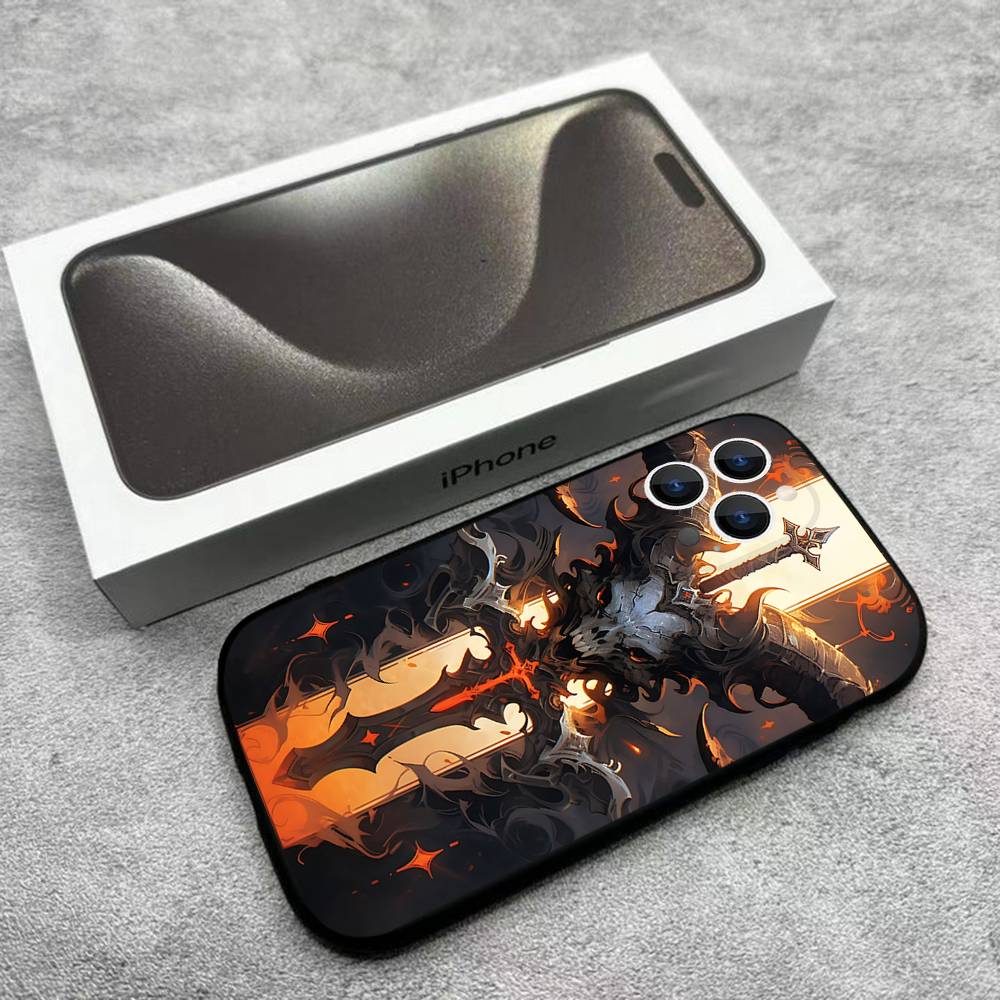 

Game D-Diablo IV Phone Case For iPhone 17,16,15,14,13,12,Pro,Max,Plus,E,SE4,Air,Mini Black Soft Box iPhone14