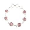 Natural Purple Cat's Eye Gemstone 925 Sterling Silver Handmade Women Bracelet RB-9-35